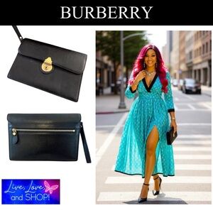 BURBERRY of London Briefcase Clutch Bag, Authentic, Vintage. EUC
